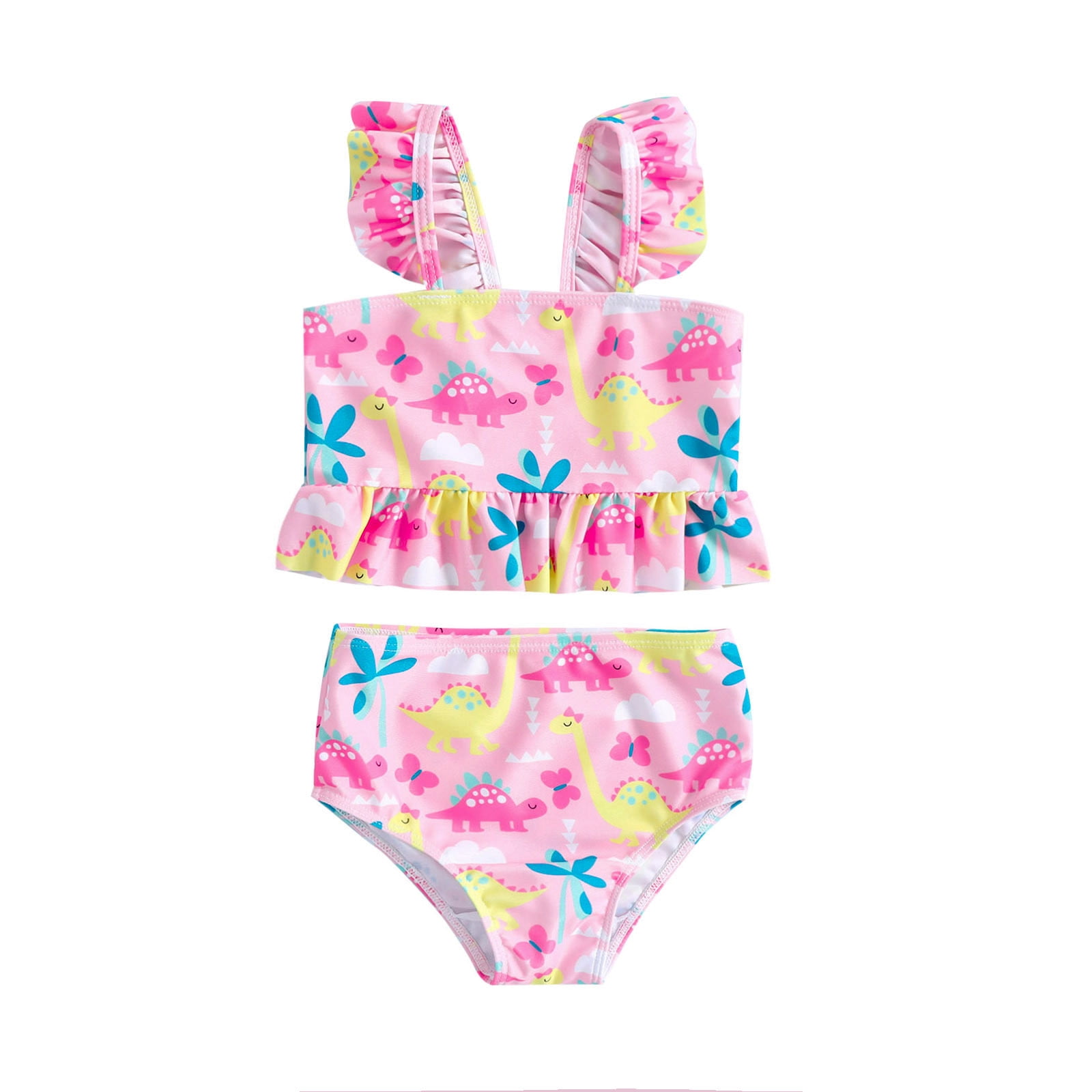 ASFGIMUJ Baby Swimsuit Girls Size 18-24 Months Kids Two Piece Swimwear Print Sleeveless Tops Shorts Swimwear Beach Holiday Bikini Bathing Suit